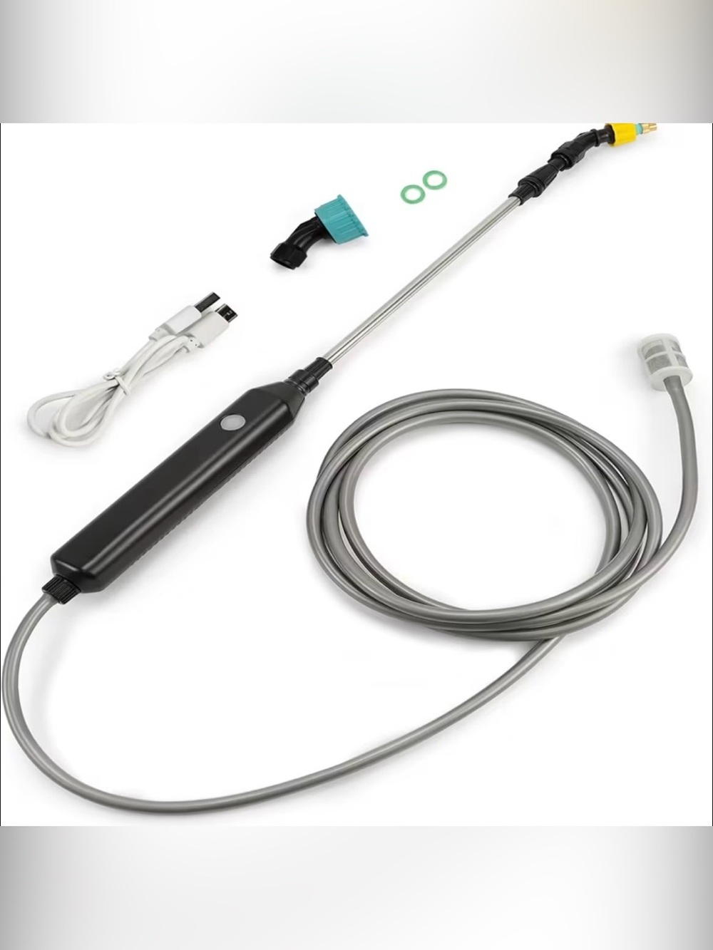 Garden Sprayer Portable Battery-Rechargeable Misting Wand 10-Foot Hose Watering